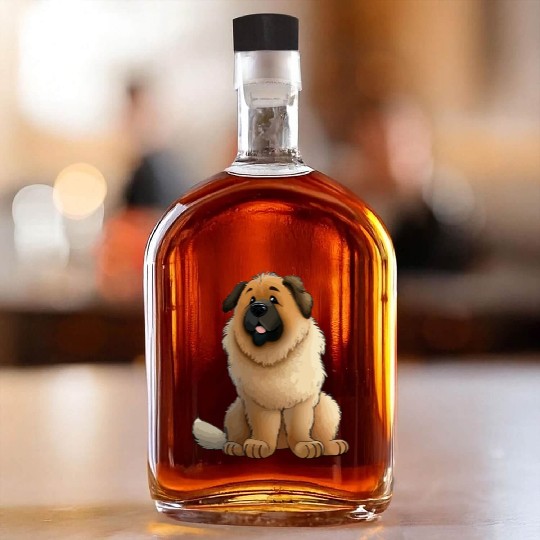 Germanic Bear Dog Pets Lover Design Whiskey Bottles