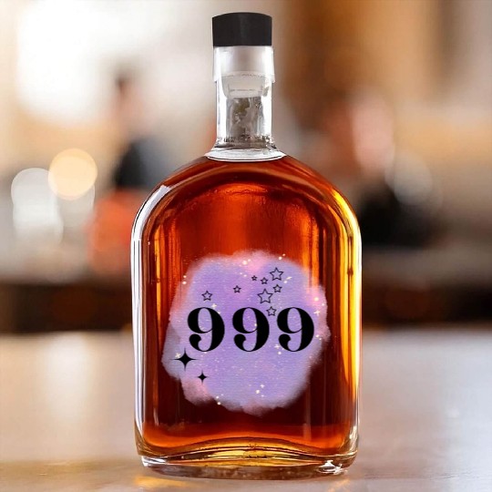 Angel Number 999 Numerology Purple Whiskey Bottles