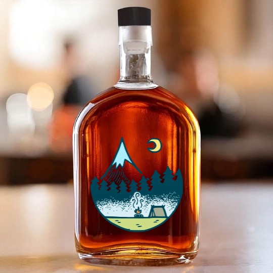 Keep It Simple (Camping At Night) Whiskey Bottles