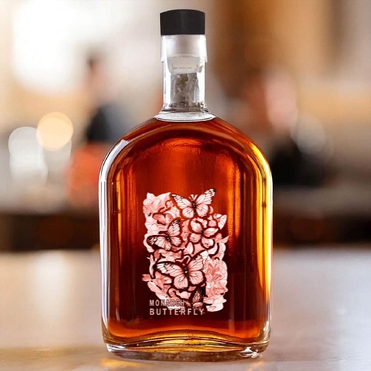 monarch butterfly Whiskey Bottles