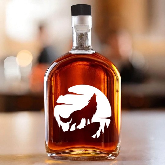 Wolf Howl Wilderness Wildlife Whiskey Bottles