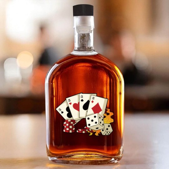 Poker Ace Texas Hold'em Whiskey Bottles