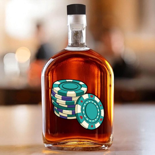 Poker Chips Poker Ace Texas Hold'em Whiskey Bottles