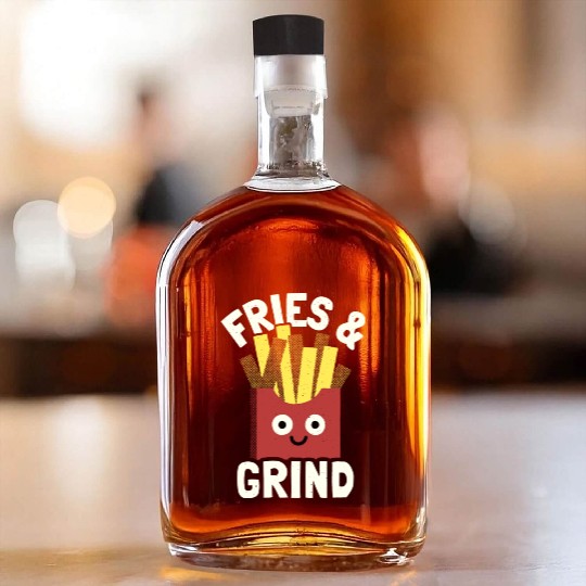 Fries And Grind French Fries Lover Whiskey Bottles