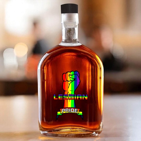 Rainbow lesbian pride Whiskey Bottles