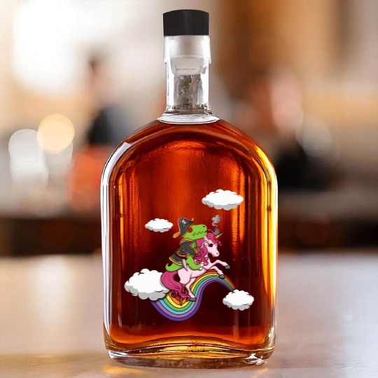 Dinosaur Pirate Unicorn Lazy Creepy Halloween Whiskey Bottles