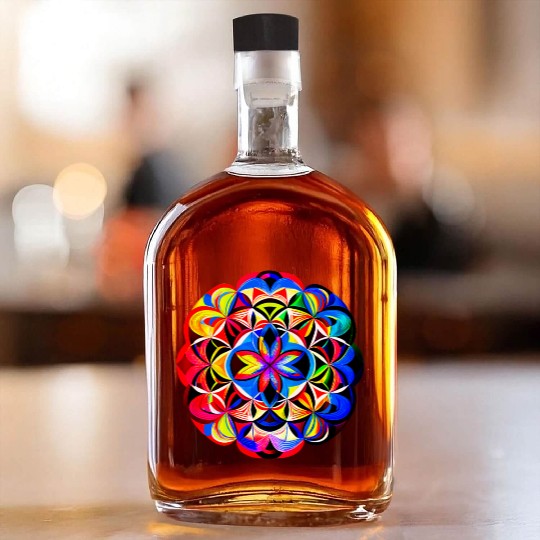 Art mandala Whiskey Bottles