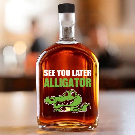 Later Alligator Outgoing Person Gift Whiskey Bottles