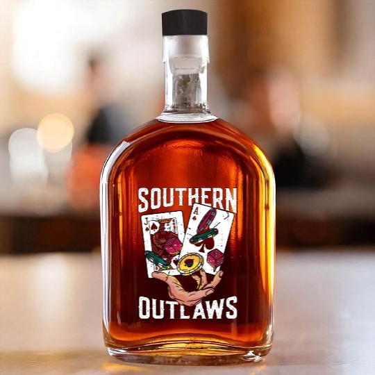 Classic Blackjack Southern Outlaws Loves Card Game Whiskey Bottles