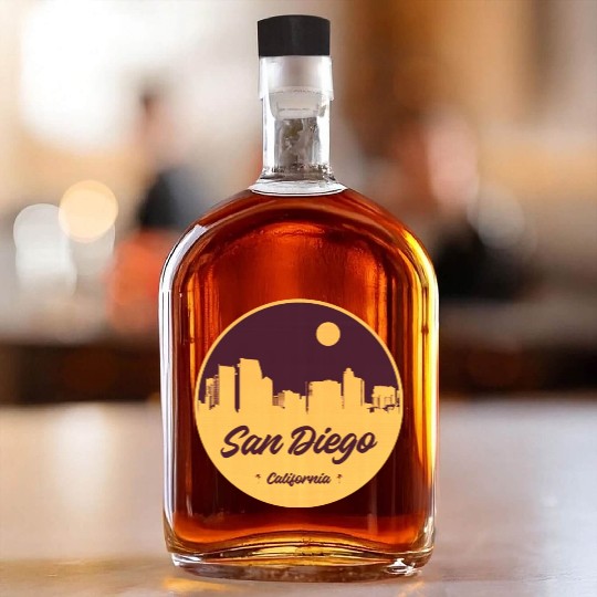 San Diego Skyline Whiskey Bottles