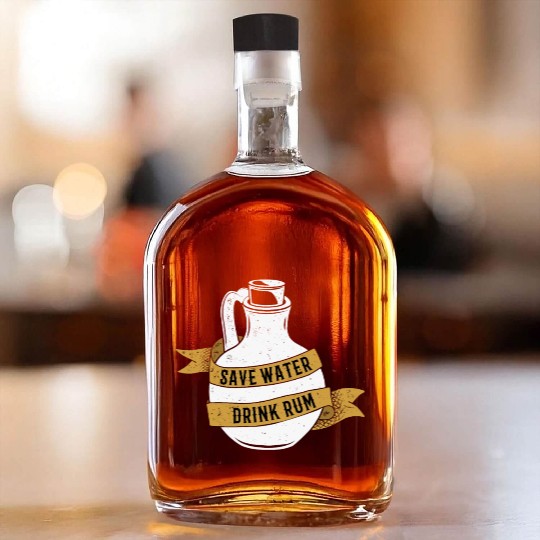 Save Water Drink Rum Whiskey Bottles