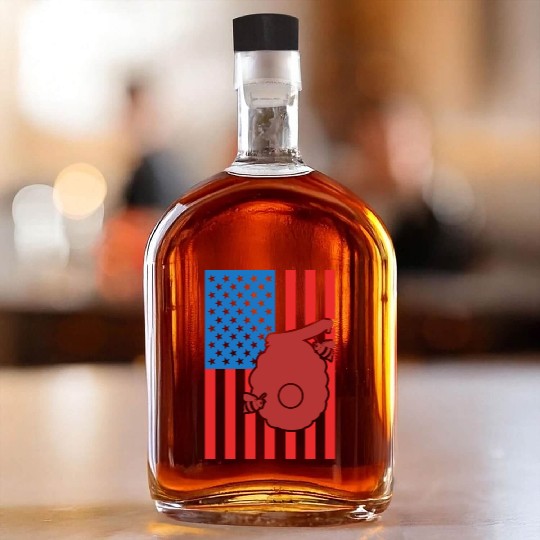Beekeeping US Flag Whiskey Bottles