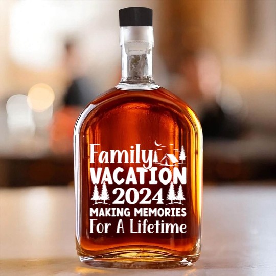 Family Vacation Making Memories Lifetime Whiskey Bottles