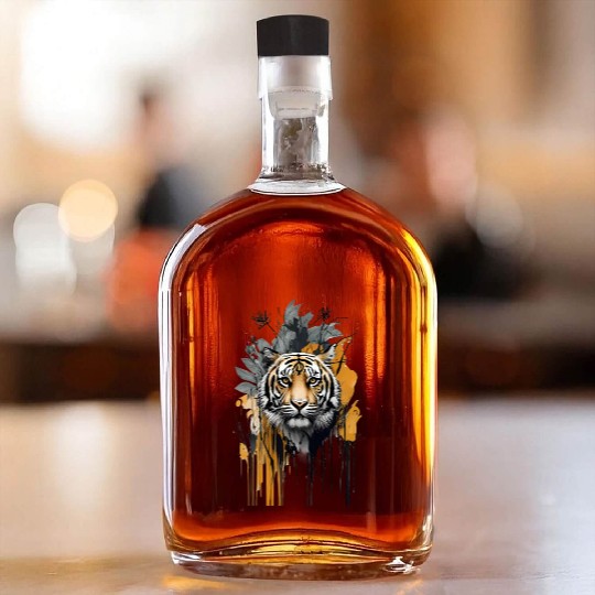 tiger abstack Whiskey Bottles