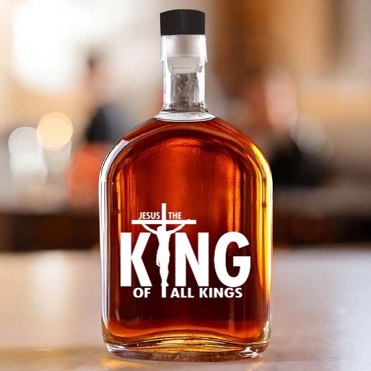 Love Jesus King Of All Kings Christian Christmas Whiskey Bottles