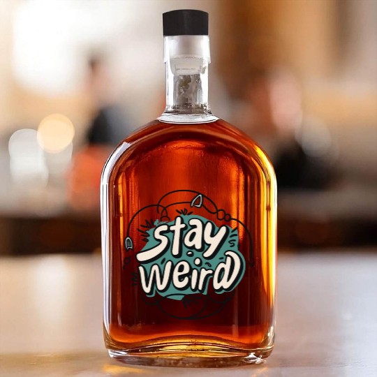 STAY WEIRD Whiskey Bottles