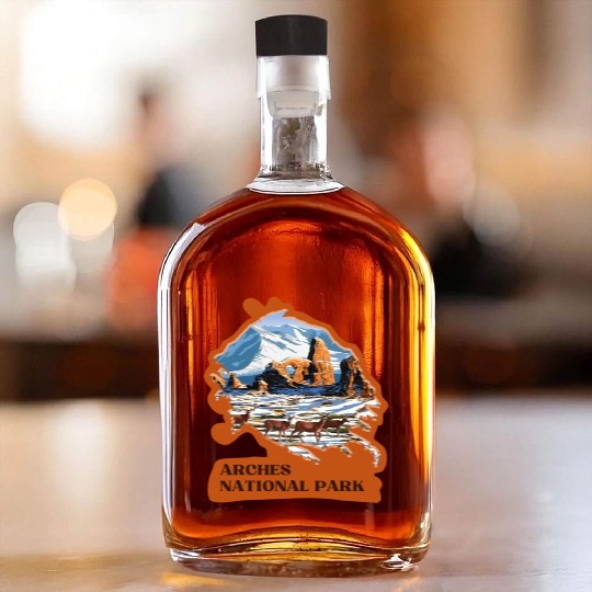 Arches National Park Stickers Whiskey Bottles