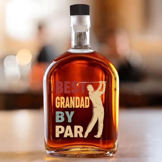 Best Grandad By Par Funny Golf Vintage Whiskey Bottles