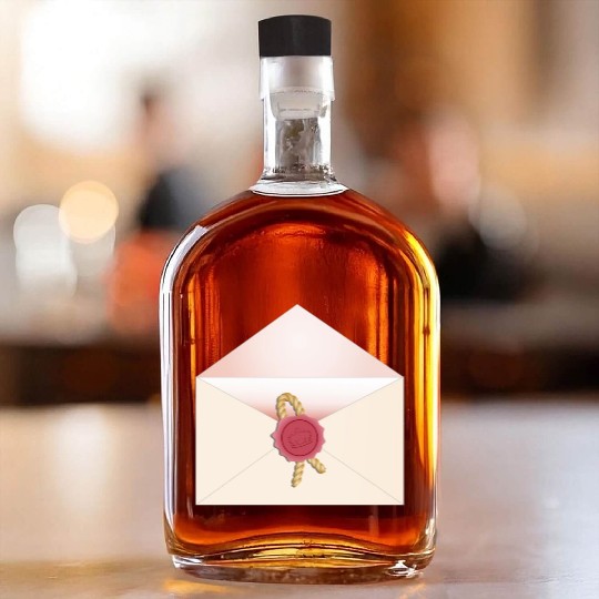 beautiful envelope with an elegant seal Whiskey Bottles