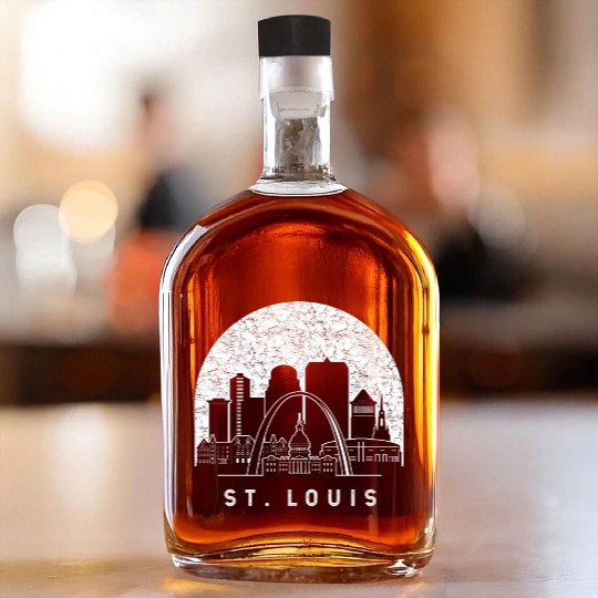 St. Louis Missouri Skyline Whiskey Bottles