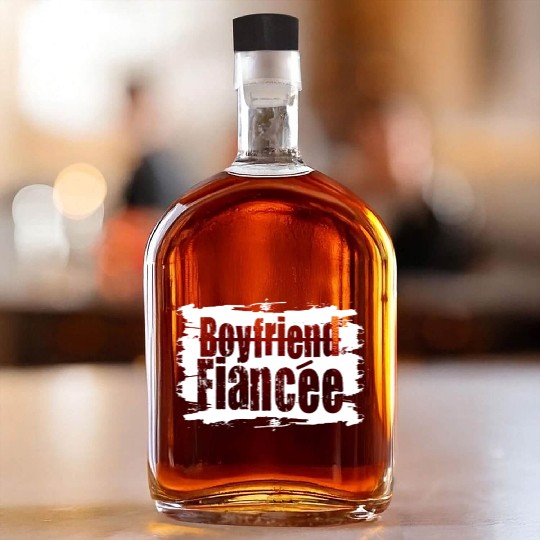 Couple Engagement Engaged Men Funny Fiancee Whiskey Bottles