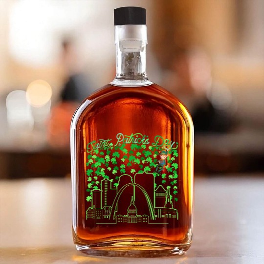 St. Louis Missouri Saint Patrick's Day Whiskey Bottles