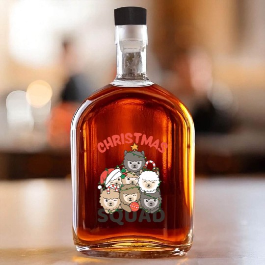 Alpaca Christmas Tree Christmas Squad Alpacas Whiskey Bottles