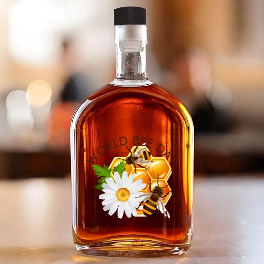 World Bee Day Honey Bees Whiskey Bottles