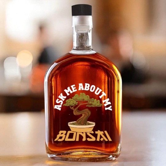 Nature Lover Miniature Plants Japanese Gardening Whiskey Bottles