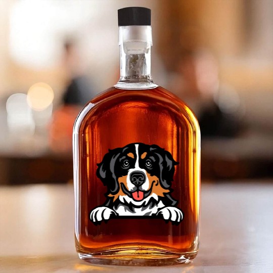 Bernese Mountain Dog Whiskey Bottles