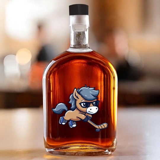 Hockey Horse: Elegance Meets Speed! Whiskey Bottles