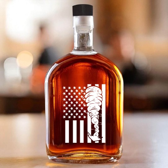 Tornado Fan Chaser TV Reporter Gift Whiskey Bottles