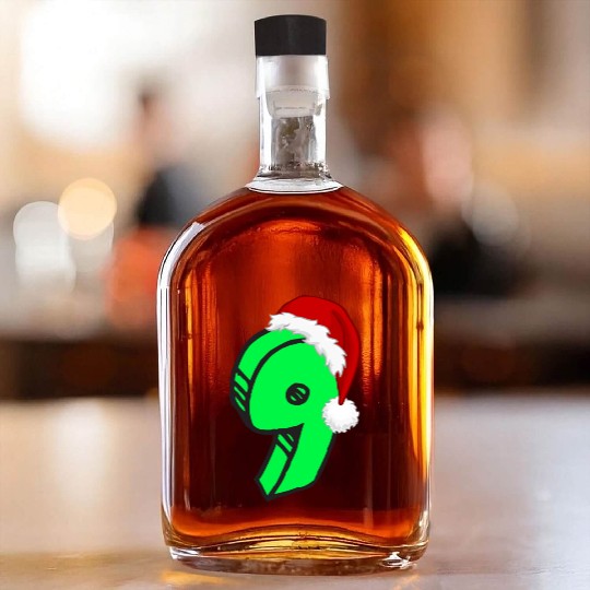 Age 9 Christmas Hat - Number Nine Whiskey Bottles