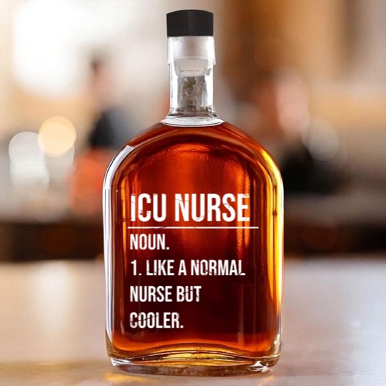 Registered Nurse RN Medical Hospital Healthcare Whiskey Bottles