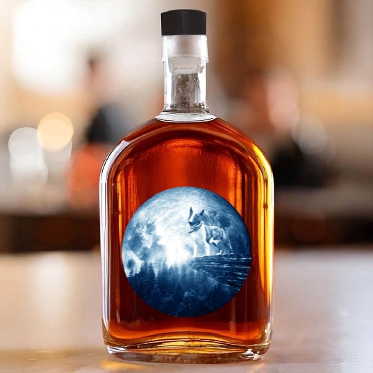 Bull Terrier Miniature Dog Moon Dog Mom Dad Women Whiskey Bottles