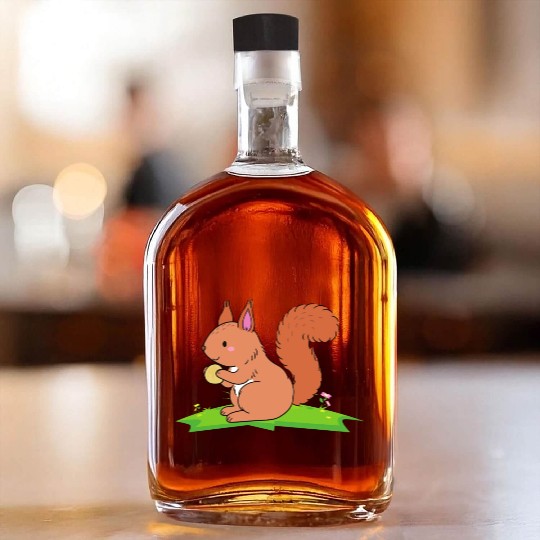 Squirrel Rodent Forest Nut Pet Lover Whisperer Whiskey Bottles