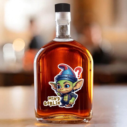 Funny Green Goblin Monster - Mind Goblin Deez Nuts Whiskey Bottles
