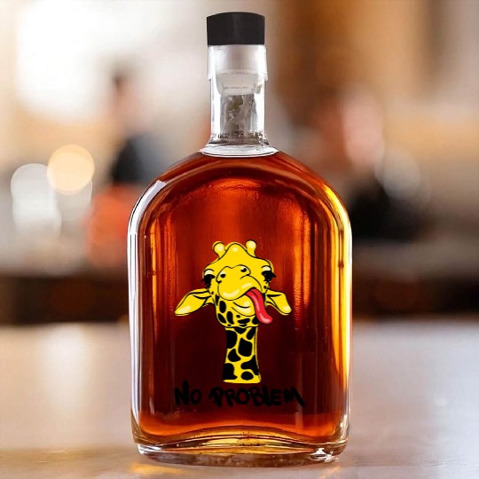 Nonchalant Giraffe: No PROBLEM Attitude Whiskey Bottles
