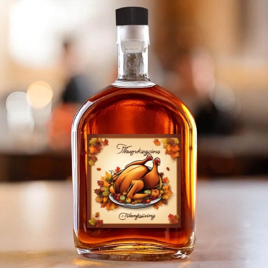 happy thanksgiving Whiskey Bottles