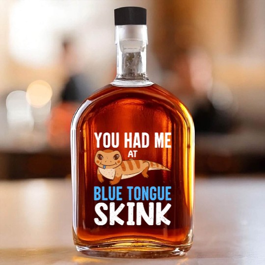 Lizard Collector Reptile Lover Blue Tongue Skink Whiskey Bottles