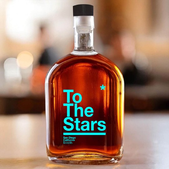 To The Stars Light Blue Whiskey Bottles