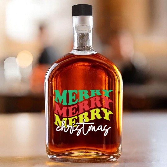 Merry merry merry Christmas, Xmas Design Whiskey Bottles