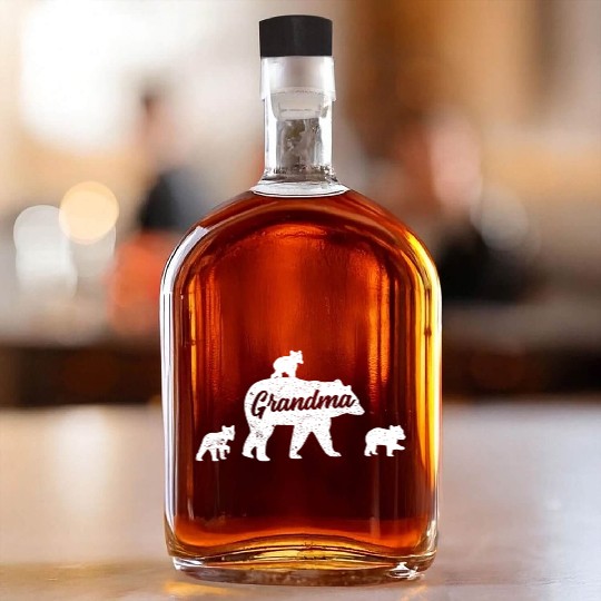 Grandma Bear 3 Cubs Mother'S Day Whiskey Bottles