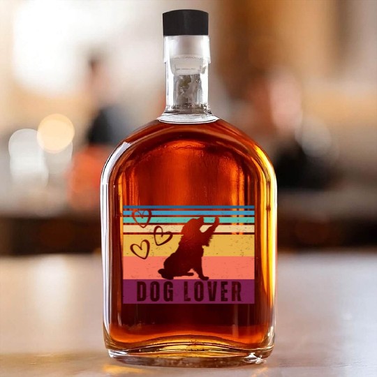 Dog Lover Dogs Puppy Pet Animal Whiskey Bottles