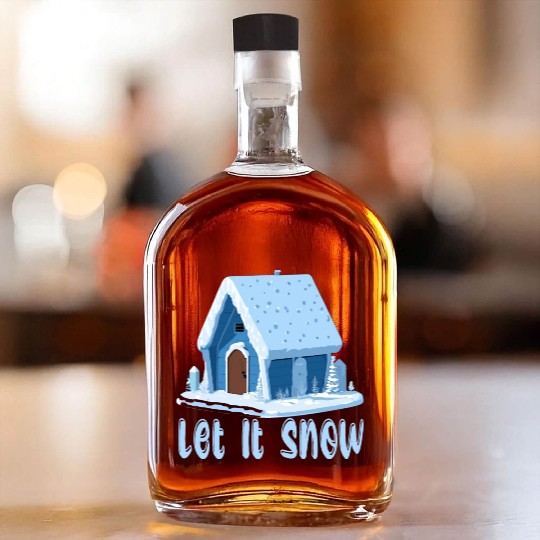 Let It Snow Winter Whiskey Bottles
