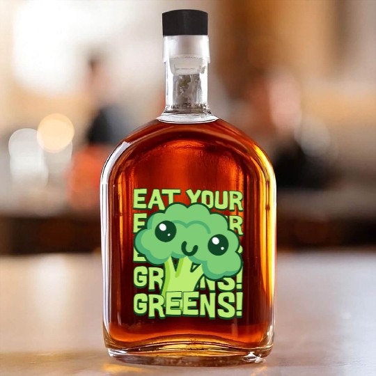 Eat Your Greens! Kawaii Broccoli Whiskey Bottles