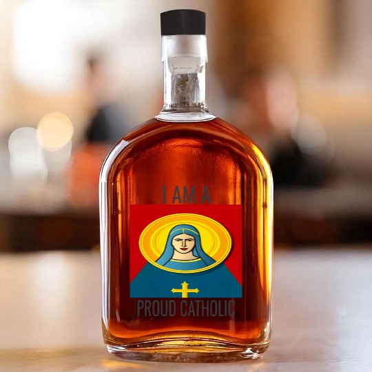 A Proud Catholic Whiskey Bottles.