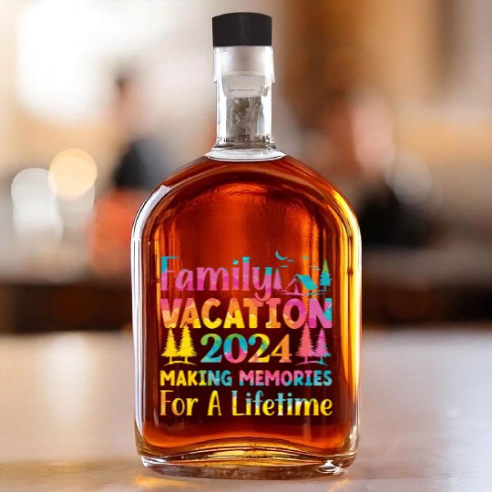 Summer Family Vacation Making Memories Whiskey Bottles