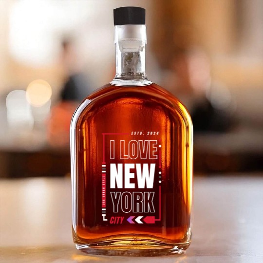 T ShirtI love new york Whiskey Bottles