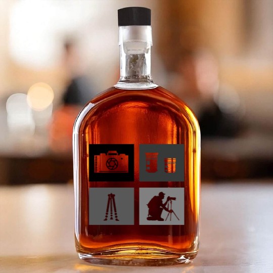 Photography-Camera Wildlife-Nature-Photographer Whiskey Bottles